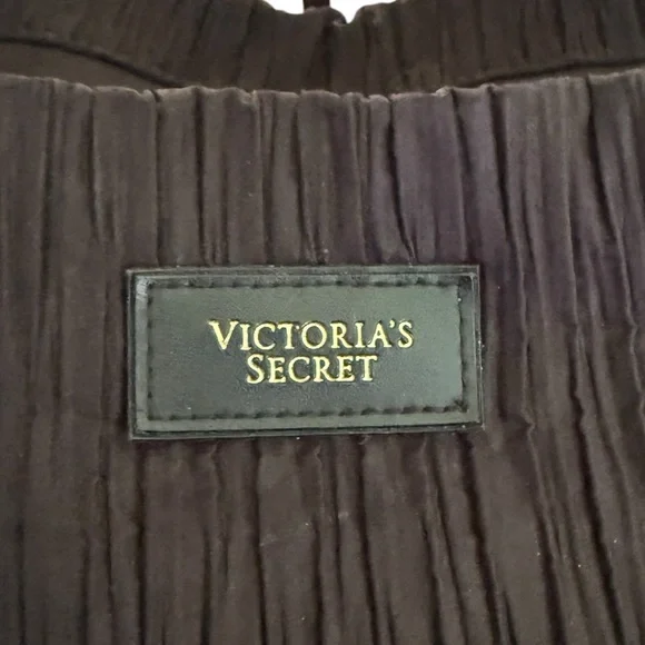 Victoria's Secret Black Crinkle Tote (Discontinued - 2016) - MSRP $89 - Picture 2 of 6